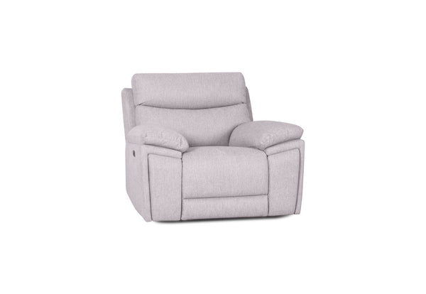 BRAVORA FABRIC ELECTRIC RECLINER LIGHT GREY
