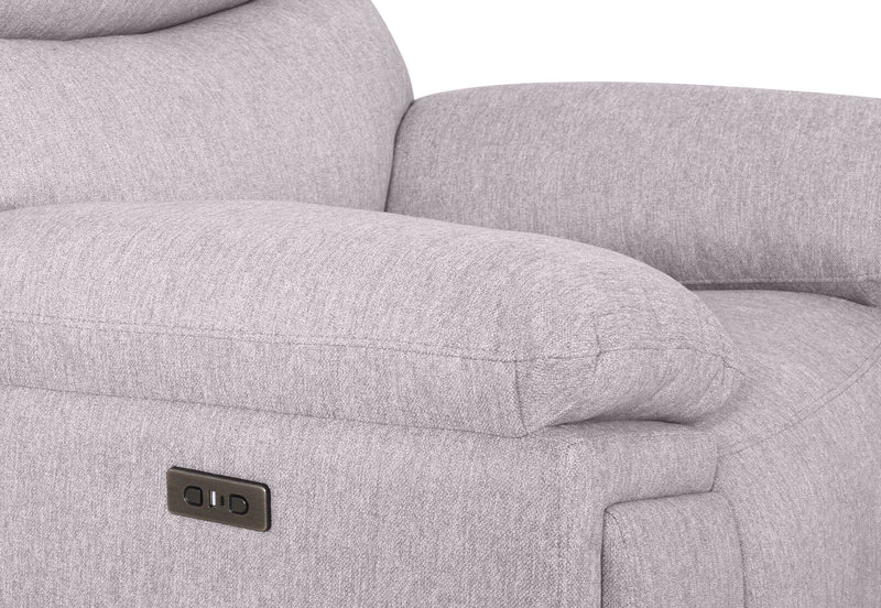 BRAVORA FABRIC ELECTRIC RECLINER LIGHT GREY