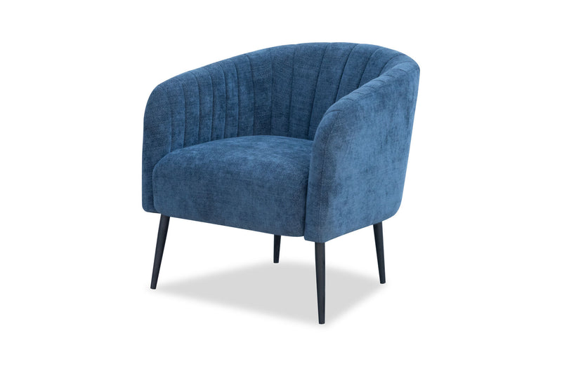 YOKO FABRIC ACCENT CHAIR NAVY