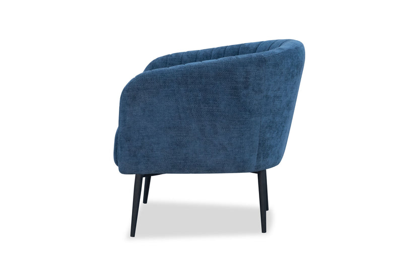 YOKO FABRIC ACCENT CHAIR NAVY