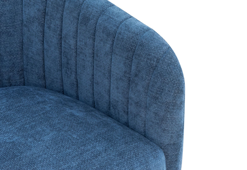YOKO FABRIC ACCENT CHAIR NAVY