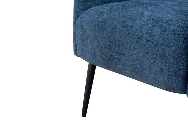YOKO FABRIC ACCENT CHAIR NAVY