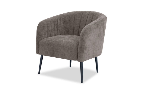 YOKO FABRIC ACCENT CHAIR GREY
