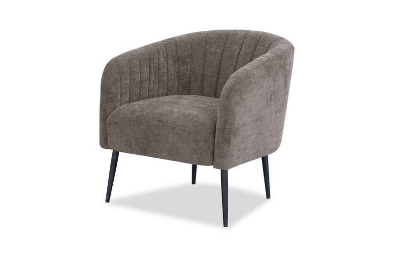 YOKO FABRIC ACCENT CHAIR GREY