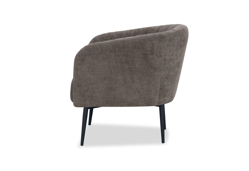 YOKO FABRIC ACCENT CHAIR GREY