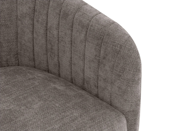 YOKO FABRIC ACCENT CHAIR GREY