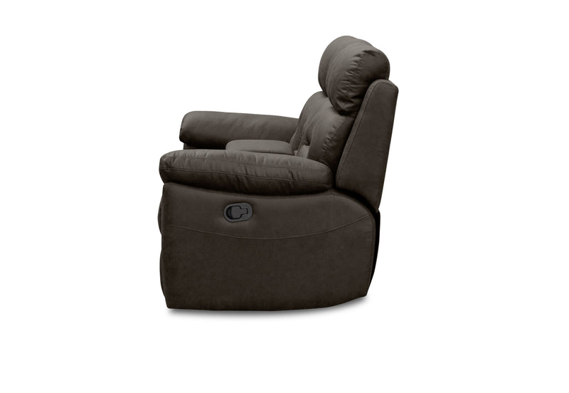 KESWICK FABRIC 2 SEATER WITH INBUILT RECLINERS & CONSOLE CHARCOAL