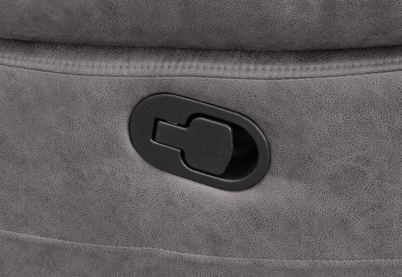 KESWICK FABRIC 2 SEATER WITH INBUILT RECLINERS & CONSOLE LIGHT GREY