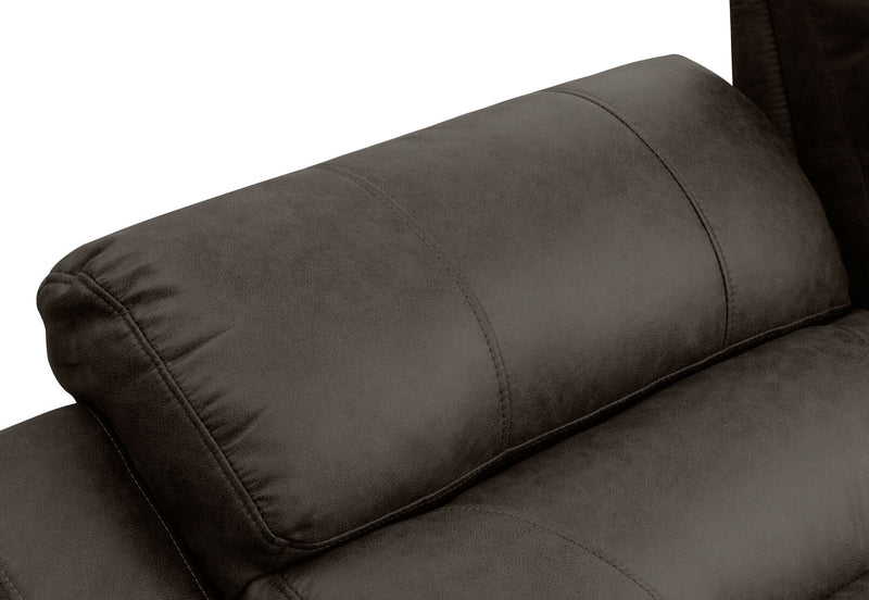 KESWICK FABRIC 3 SEATER WITH 2 INBUILT RECLINERS & DROP DOWN TABLE CHARCOAL