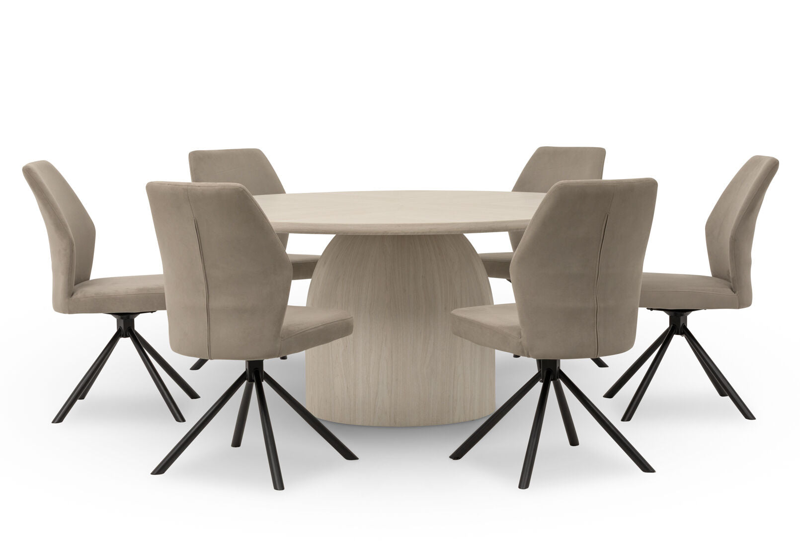 VIOLETTA 7 PIECE DINING SUITE  WHITE/GREY