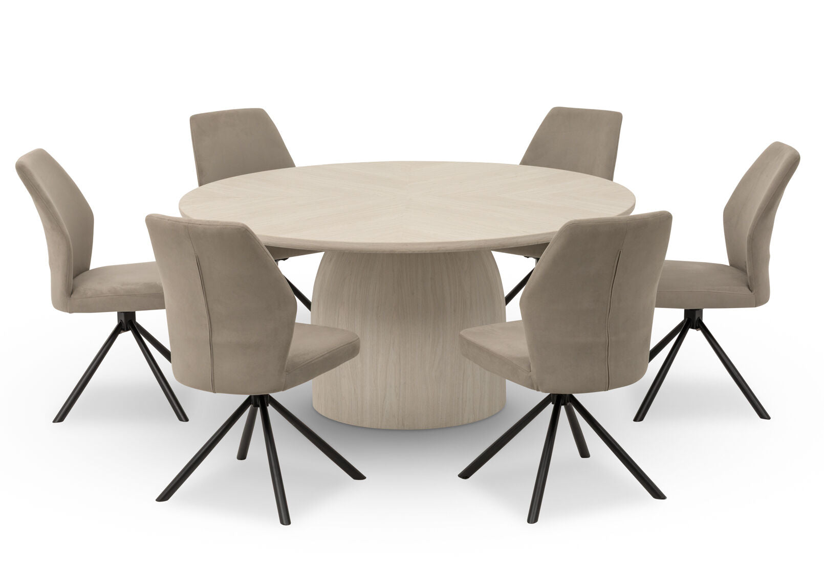 VIOLETTA 7 PIECE DINING SUITE  WHITE/GREY