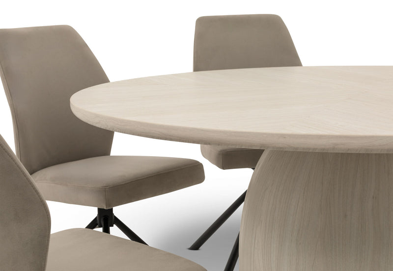 VIOLETTA 7 PIECE DINING SUITE  WHITE/GREY