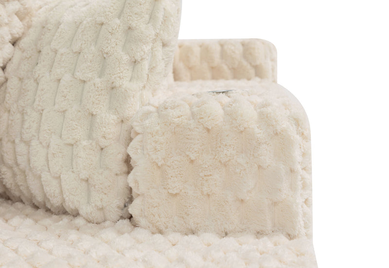 MACERATA 2 SEAT CHAISE SOFA CREAM