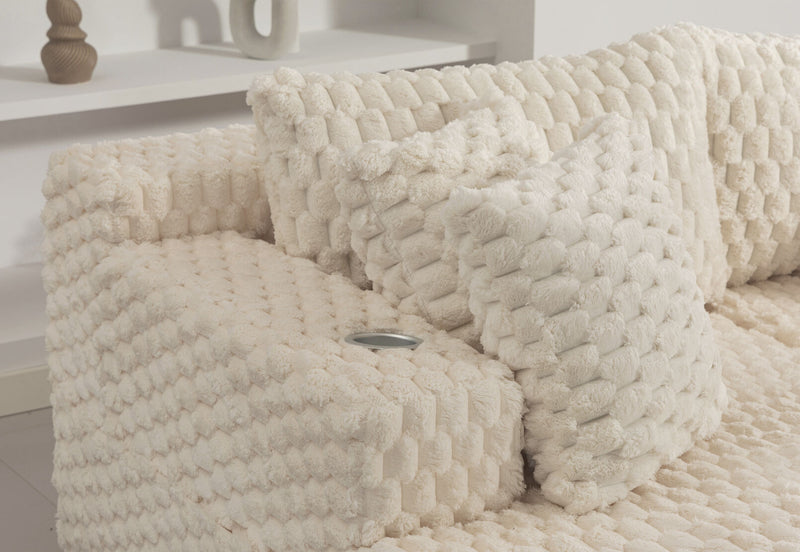 MACERATA 2 SEAT CHAISE SOFA CREAM