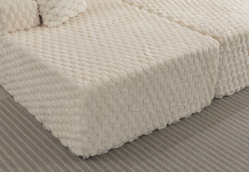 MACERATA 2 SEAT CHAISE SOFA CREAM