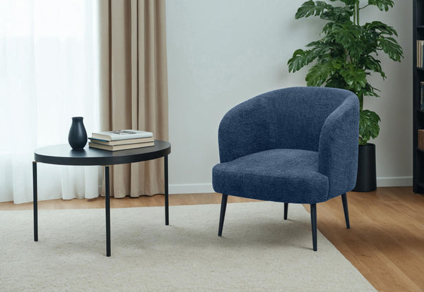 LEIKO FABRIC ACCENT CHAIR NAVY