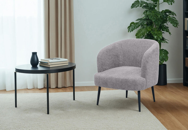 LEIKO FABRIC ACCENT CHAIR LIGHT GREY