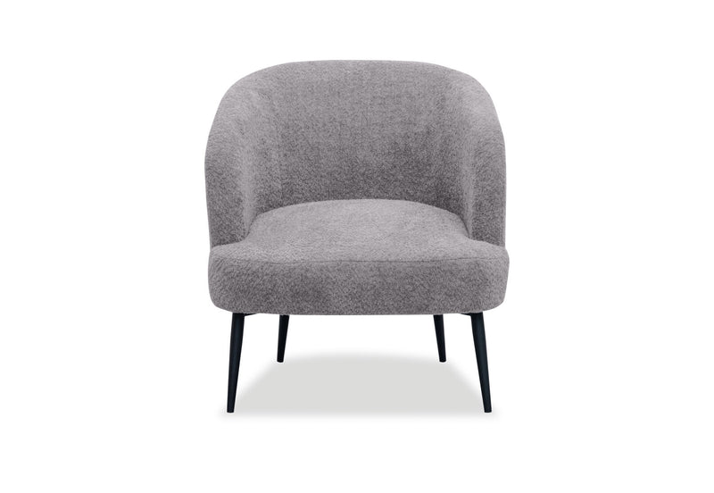 LEIKO FABRIC ACCENT CHAIR LIGHT GREY