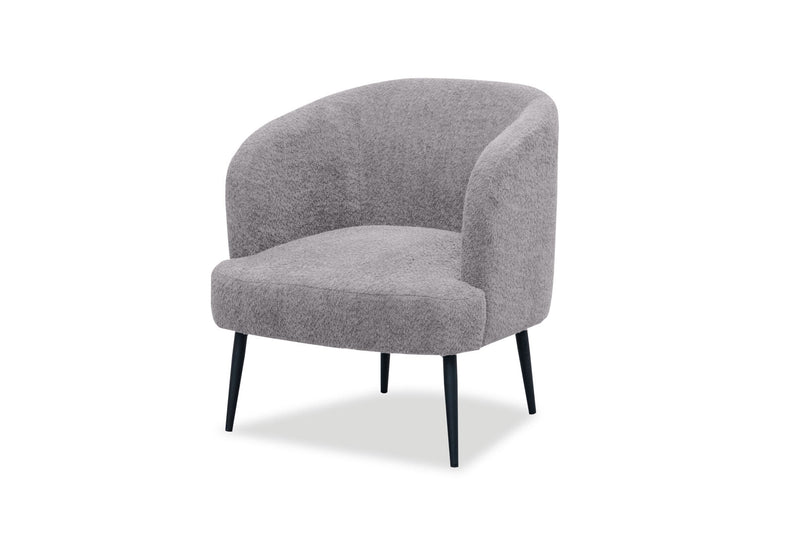 LEIKO FABRIC ACCENT CHAIR LIGHT GREY