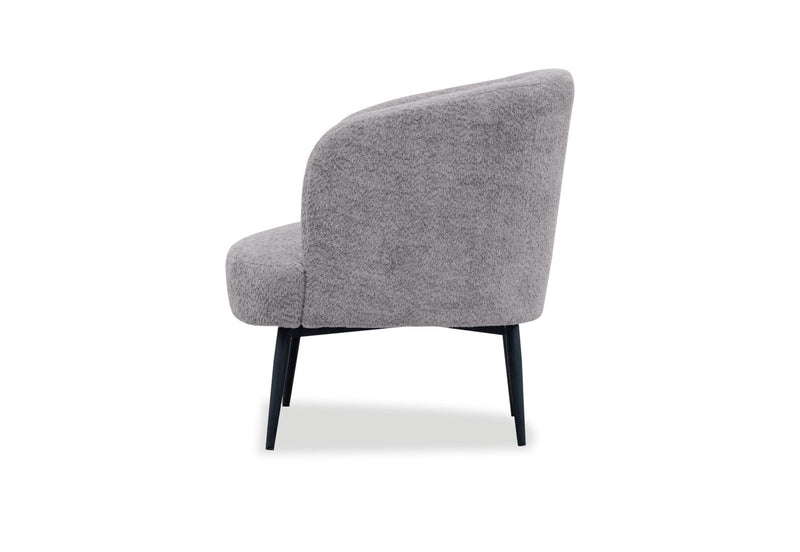 LEIKO FABRIC ACCENT CHAIR LIGHT GREY