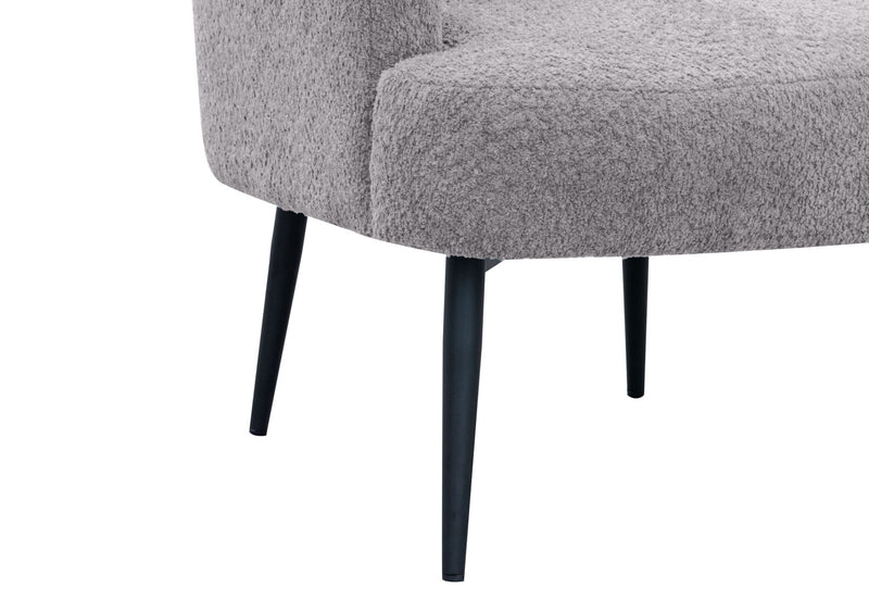 LEIKO FABRIC ACCENT CHAIR LIGHT GREY