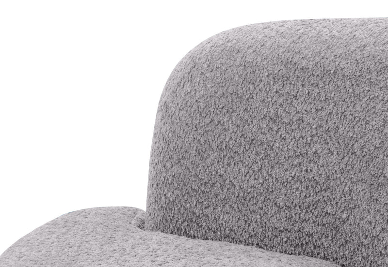 LEIKO FABRIC ACCENT CHAIR LIGHT GREY