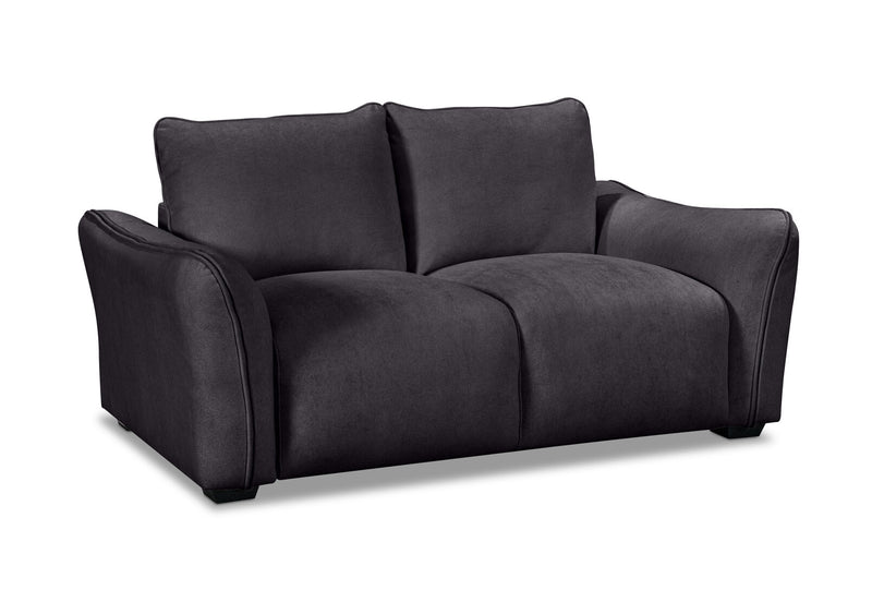 CARMELLO FABRIC 2 SEATER SOFA DARK GREY
