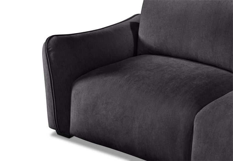 CARMELLO FABRIC 2 SEATER SOFA DARK GREY