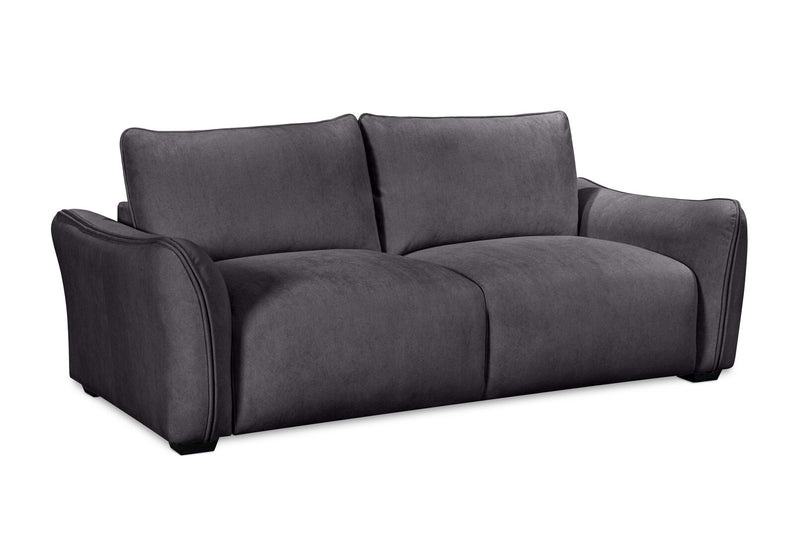 CARMELLO FABRIC 3 SEATER SOFA DARK GREY