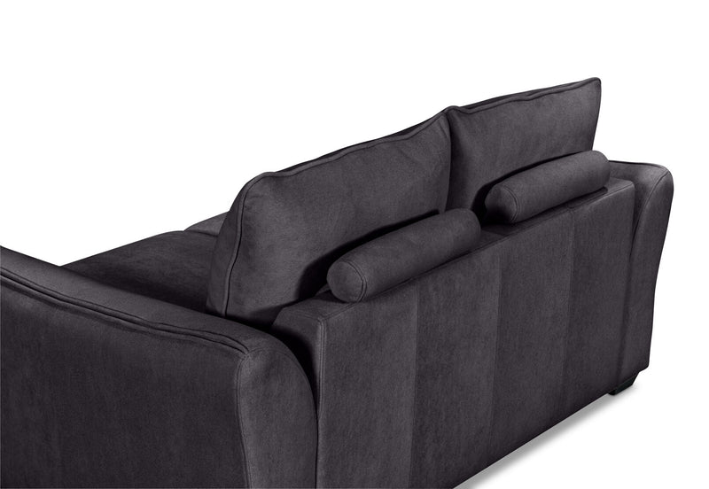CARMELLO FABRIC 3 SEATER SOFA DARK GREY