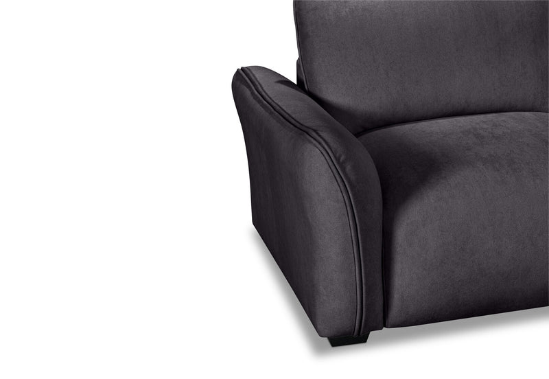 CARMELLO FABRIC 3 SEATER SOFA DARK GREY