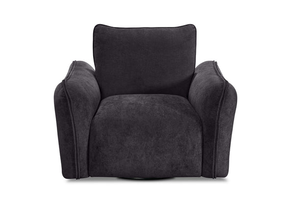 CARMELLO FABRIC SWIVEL CHAIR DARK GREY