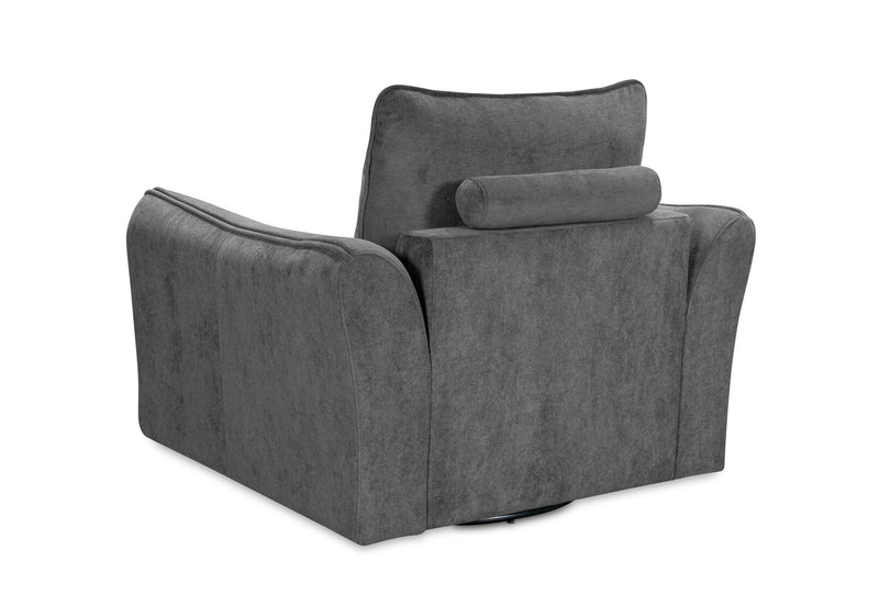 CARMELLO FABRIC SWIVEL CHAIR GREY