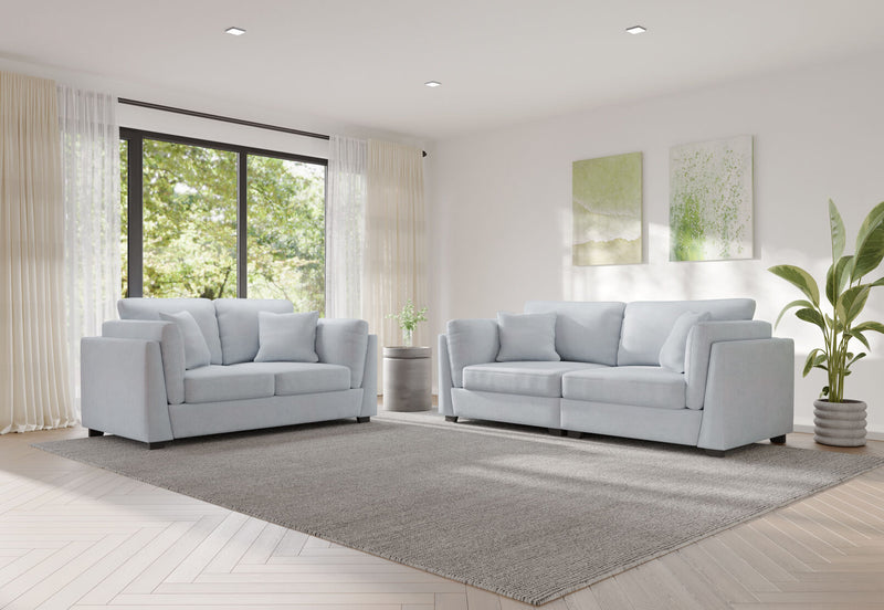 RAMI FABRIC 2 SEATER SOFA LIGHT GREY