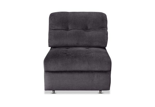 BEVERLY FABRIC MODULAR ARMLESS ELECTRIC SLIDER DARK GREY