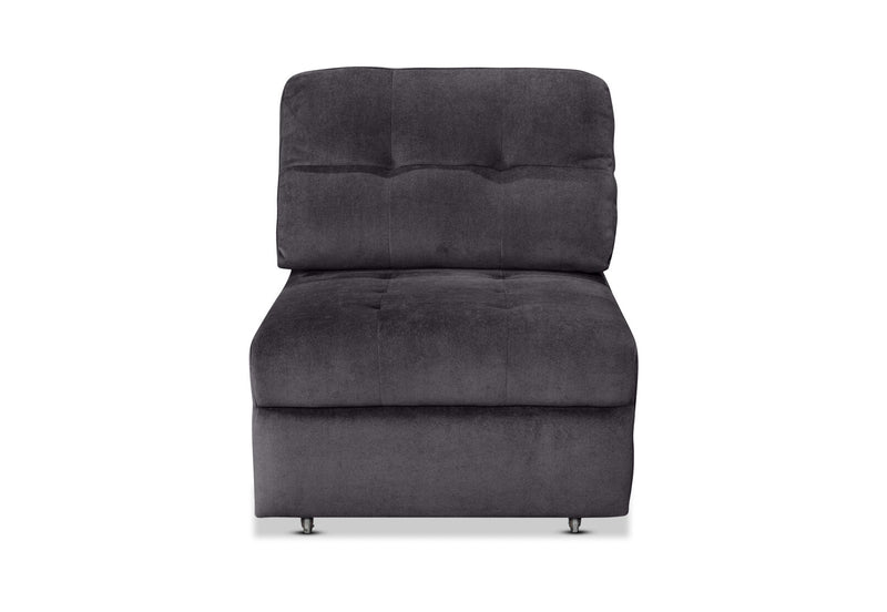 BEVERLY FABRIC MODULAR ARMLESS ELECTRIC SLIDER DARK GREY