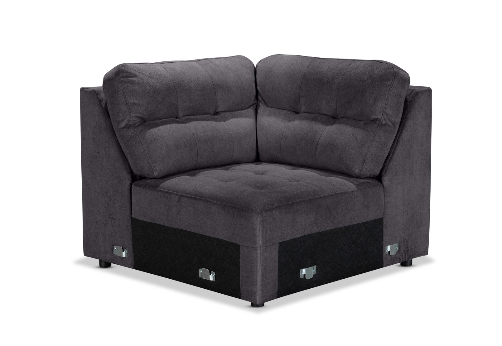 BEVERLY FABRIC MODULAR CORNER WEDGE DARK GREY