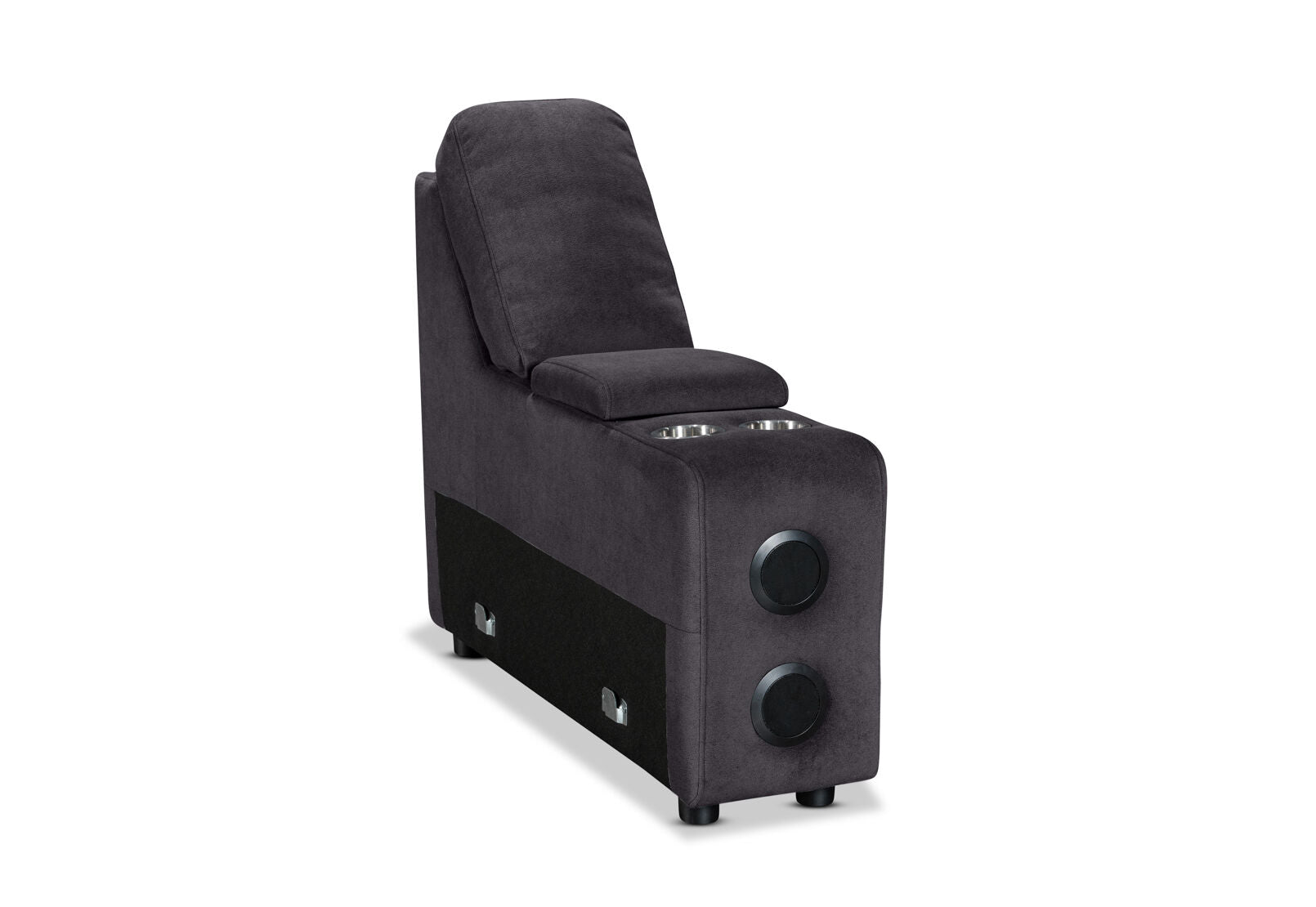 BEVERLY FABRIC MODULAR CONSOLE DARK GREY