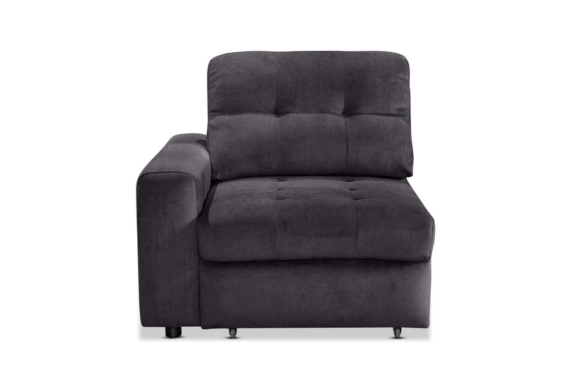 BEVERLY FABRIC MODULAR LHF ELECTRIC SLIDER DARK GREY