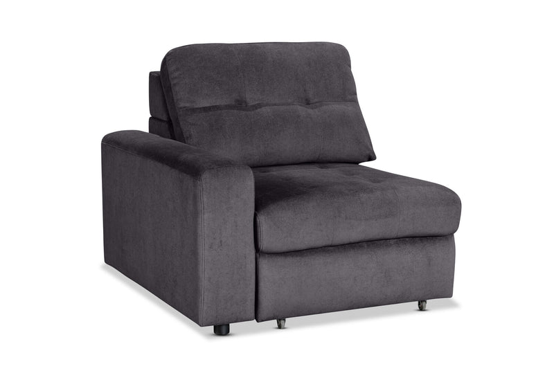 BEVERLY FABRIC MODULAR LHF ELECTRIC SLIDER DARK GREY