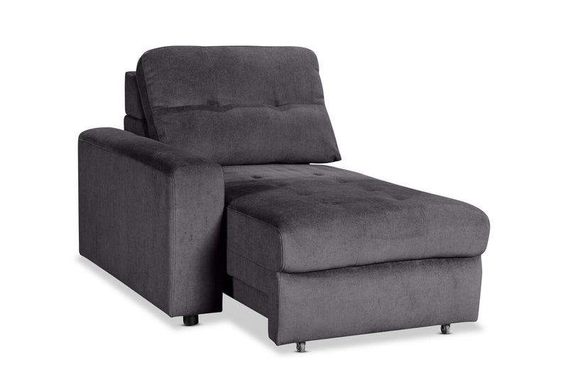 BEVERLY FABRIC MODULAR LHF ELECTRIC SLIDER DARK GREY