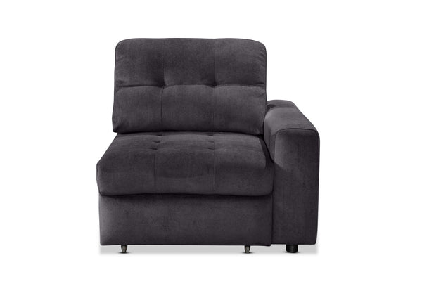 BEVERLY FABRIC MODULAR RHF ELECTRIC SLIDER DARK GREY