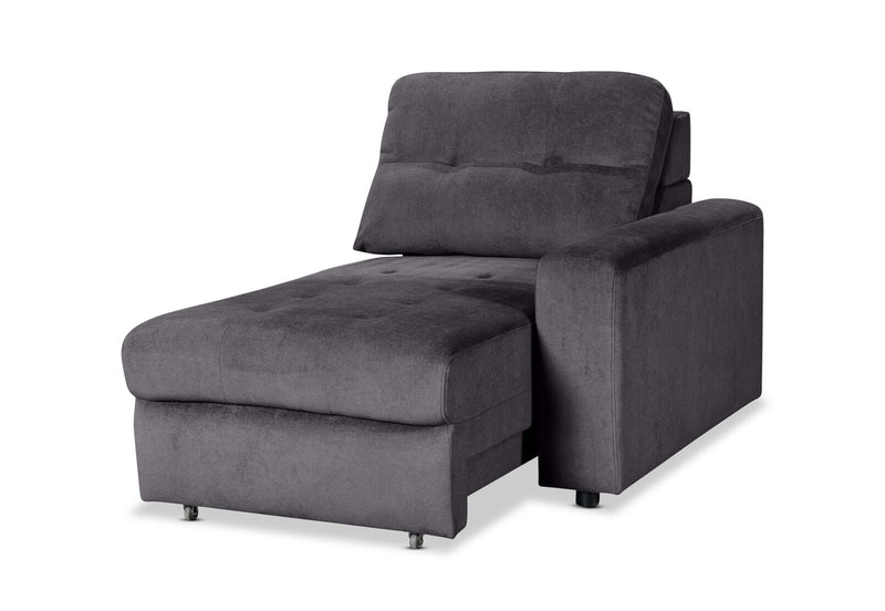 BEVERLY FABRIC MODULAR RHF ELECTRIC SLIDER DARK GREY