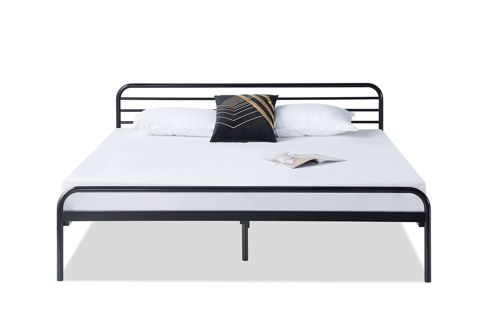 SALERNO KING BED GLOSS BLACK
