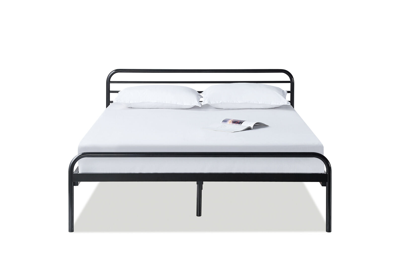 SALERNO QUEEN BED GLOSS BLACK