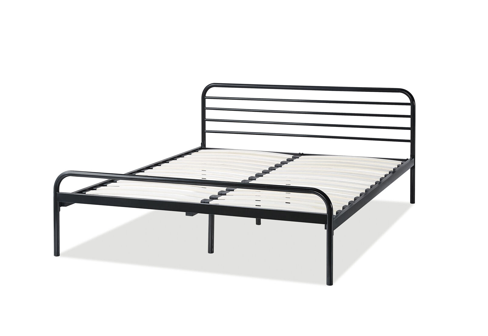 SALERNO QUEEN BED GLOSS BLACK
