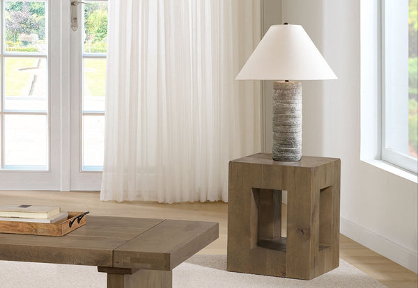 HOCKNEY LAMP TABLE RUSTIC NATURAL