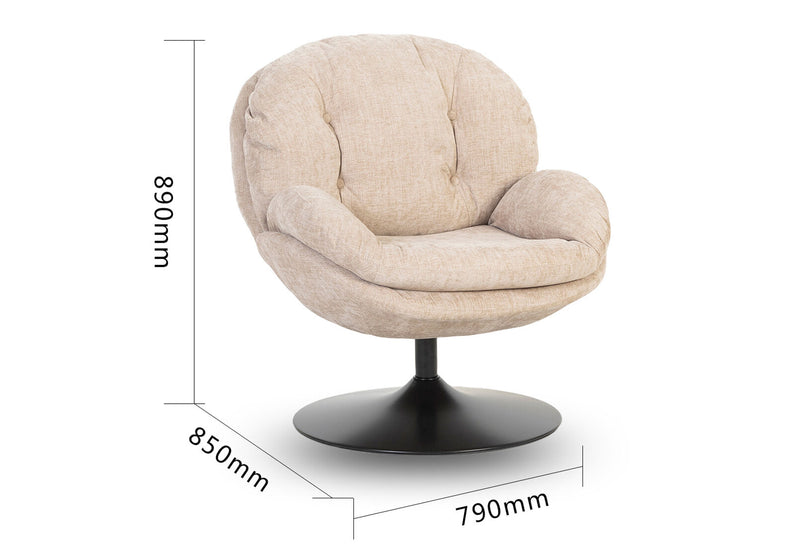 MODENA SWIVEL CHAIR BEIGE