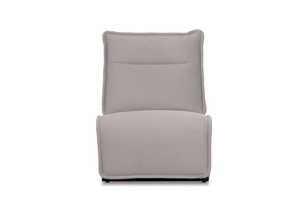 ALCINA FABRIC MODULAR ARMLESS FIXED CHAIR LIGHT GREY