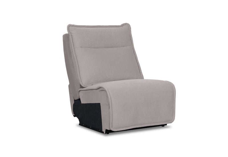 ALCINA FABRIC MODULAR ARMLESS FIXED CHAIR LIGHT GREY